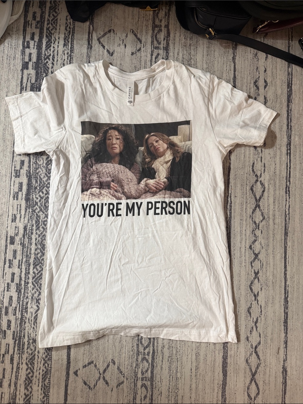 Bella Canvas White Graphic "You're My Person" Short Sleeve Tee